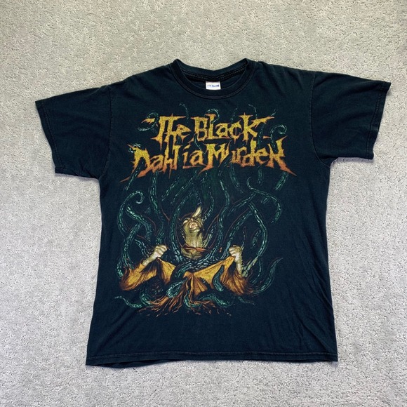 Gildan Other - The Black Dahlia Murder T Shirt Size Medium Black Faded Band Graphic Grunge Y2k